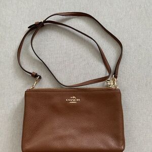 Leather Coach crossbody/ clutch